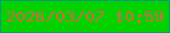 文字の大きさ：2、枠の色：039c77、背景の色：02d200、文字の色：cc6b42 無料ブログパーツのブログ時計