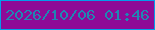 文字の大きさ：3、枠の色：039deb、背景の色：8e0a97、文字の色：1f87b3 無料ブログパーツのブログ時計