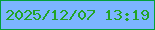 文字の大きさ：3、枠の色：03a13a、背景の色：7cb5ff、文字の色：22a426 無料ブログパーツのブログ時計