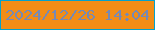文字の大きさ：3、枠の色：03a1cc、背景の色：f28d16、文字の色：7689b5 無料ブログパーツのブログ時計