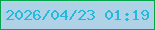 文字の大きさ：4、枠の色：03a44c、背景の色：afd2e7、文字の色：23b9dd 無料ブログパーツのブログ時計