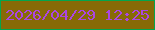 文字の大きさ：5、枠の色：03a54d、背景の色：876a06、文字の色：ab46e2 無料ブログパーツのブログ時計