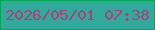 文字の大きさ：3、枠の色：03a655、背景の色：31aa9d、文字の色：ab4077 無料ブログパーツのブログ時計
