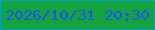 文字の大きさ：4、枠の色：03a6b5、背景の色：16a443、文字の色：1558f0 無料ブログパーツのブログ時計