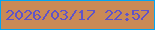 文字の大きさ：1、枠の色：03a6f2、背景の色：ca8a56、文字の色：5f53c8 無料ブログパーツのブログ時計