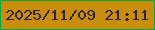 文字の大きさ：3、枠の色：03a83c、背景の色：c98d07、文字の色：2f253b 無料ブログパーツのブログ時計