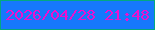 文字の大きさ：4、枠の色：03a881、背景の色：1678fc、文字の色：ed11ce 無料ブログパーツのブログ時計