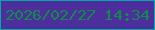 文字の大きさ：2、枠の色：03a9a4、背景の色：4d2e9d、文字の色：0f8d49 無料ブログパーツのブログ時計