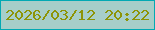 文字の大きさ：5、枠の色：03a9b3、背景の色：a7cec9、文字の色：8d9407 無料ブログパーツのブログ時計