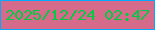 文字の大きさ：2、枠の色：03a9ff、背景の色：d56a8b、文字の色：02ca44 無料ブログパーツのブログ時計