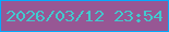 文字の大きさ：3、枠の色：03abfd、背景の色：975794、文字の色：42cacf 無料ブログパーツのブログ時計
