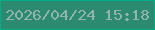 文字の大きさ：5、枠の色：03ac85、背景の色：2c8a71、文字の色：91b5ad 無料ブログパーツのブログ時計