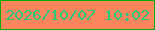 文字の大きさ：1、枠の色：03af0b、背景の色：fb855d、文字の色：29c777 無料ブログパーツのブログ時計