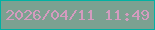 文字の大きさ：3、枠の色：03b1a3、背景の色：7ca191、文字の色：d49bbf 無料ブログパーツのブログ時計