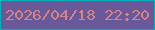 文字の大きさ：2、枠の色：03b1b9、背景の色：69589a、文字の色：d7838a 無料ブログパーツのブログ時計