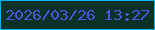 文字の大きさ：5、枠の色：03b2f6、背景の色：0b3227、文字の色：4956dd 無料ブログパーツのブログ時計