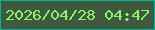 文字の大きさ：2、枠の色：03b49b、背景の色：3f593f、文字の色：88f56a 無料ブログパーツのブログ時計