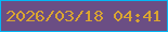 文字の大きさ：2、枠の色：03b7f5、背景の色：6b4e84、文字の色：daa531 無料ブログパーツのブログ時計