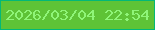 文字の大きさ：2、枠の色：03b877、背景の色：5ec336、文字の色：8ff578 無料ブログパーツのブログ時計