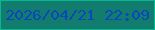 文字の大きさ：4、枠の色：03b990、背景の色：127c6e、文字の色：0b47bc 無料ブログパーツのブログ時計