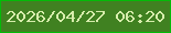 文字の大きさ：2、枠の色：03bb08、背景の色：408121、文字の色：d7edac 無料ブログパーツのブログ時計
