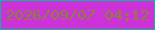 文字の大きさ：2、枠の色：03bb9b、背景の色：cd32d8、文字の色：88823a 無料ブログパーツのブログ時計