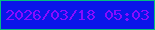 文字の大きさ：1、枠の色：03bf80、背景の色：0a16e9、文字の色：880cff 無料ブログパーツのブログ時計