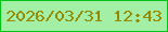 文字の大きさ：5、枠の色：03c318、背景の色：a3efa6、文字の色：968a00 無料ブログパーツのブログ時計