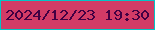 文字の大きさ：3、枠の色：03c4c6、背景の色：d23b66、文字の色：420043 無料ブログパーツのブログ時計