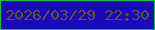 文字の大きさ：1、枠の色：03c83f、背景の色：1b08b8、文字の色：5a5831 無料ブログパーツのブログ時計