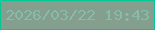 文字の大きさ：1、枠の色：03c895、背景の色：849f8e、文字の色：88bca9 無料ブログパーツのブログ時計