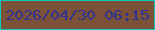 文字の大きさ：3、枠の色：03c9c0、背景の色：7b5138、文字の色：2f3390 無料ブログパーツのブログ時計