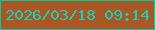 文字の大きさ：4、枠の色：03cb99、背景の色：aa5625、文字の色：18d0b4 無料ブログパーツのブログ時計