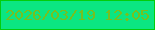 文字の大きさ：4、枠の色：03cd0c、背景の色：0be682、文字の色：76c01f 無料ブログパーツのブログ時計