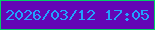 文字の大きさ：4、枠の色：03cd67、背景の色：6405b5、文字の色：21a1fe 無料ブログパーツのブログ時計