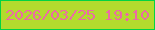 文字の大きさ：2、枠の色：03d343、背景の色：b3db2e、文字の色：ec6aa5 無料ブログパーツのブログ時計