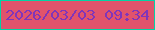 文字の大きさ：2、枠の色：03d3a5、背景の色：e1536c、文字の色：8035b9 無料ブログパーツのブログ時計