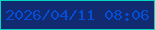 文字の大きさ：2、枠の色：03d7bf、背景の色：112a70、文字の色：064dd6 無料ブログパーツのブログ時計