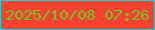 文字の大きさ：5、枠の色：03d8da、背景の色：fc4131、文字の色：6dc528 無料ブログパーツのブログ時計