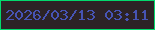文字の大きさ：1、枠の色：03d96d、背景の色：2c2326、文字の色：4754b5 無料ブログパーツのブログ時計