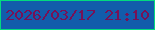 文字の大きさ：5、枠の色：03d97f、背景の色：125cab、文字の色：771156 無料ブログパーツのブログ時計