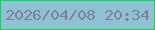 文字の大きさ：2、枠の色：03db58、背景の色：8ec2d2、文字の色：7f7f99 無料ブログパーツのブログ時計
