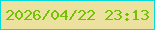 文字の大きさ：2、枠の色：03dcd8、背景の色：ece19e、文字の色：70c202 無料ブログパーツのブログ時計