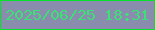 文字の大きさ：2、枠の色：03e329、背景の色：898cac、文字の色：3de077 無料ブログパーツのブログ時計
