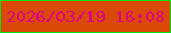 文字の大きさ：2、枠の色：03e414、背景の色：db4908、文字の色：dc0683 無料ブログパーツのブログ時計