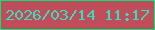 文字の大きさ：4、枠の色：03e57b、背景の色：c04d5a、文字の色：3edabe 無料ブログパーツのブログ時計