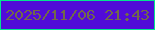 文字の大きさ：1、枠の色：03e58f、背景の色：510cd8、文字の色：726949 無料ブログパーツのブログ時計