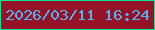 文字の大きさ：3、枠の色：03e795、背景の色：941326、文字の色：53b2f5 無料ブログパーツのブログ時計