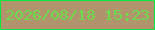 文字の大きさ：1、枠の色：03e83b、背景の色：b1946e、文字の色：6bdf49 無料ブログパーツのブログ時計