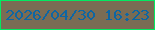 文字の大きさ：5、枠の色：03e961、背景の色：7a6c54、文字の色：0d66a4 無料ブログパーツのブログ時計